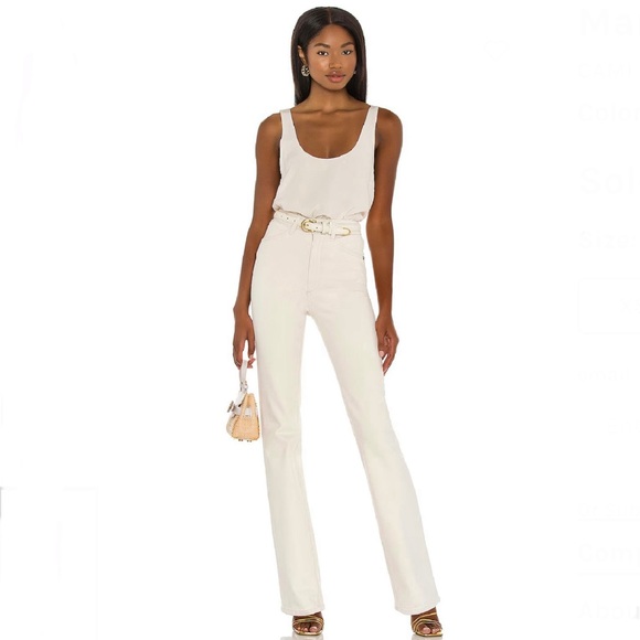 NEW CAMI NYC REVOLVE BEIGE SILK TOP - Picture 7 of 7